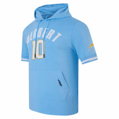 Justin Herbert Pro Standard Player Name & Number Hoodie T-Shirt - Los Angeles Chargers