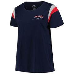 MLB Atlanta Braves Profile Women's Plus Size Scoop Neck T-Shirt