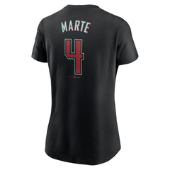 MLB Ketel Marte Arizona Diamondbacks Nike Women's 2024 Fuse Name & Number T-Shirt