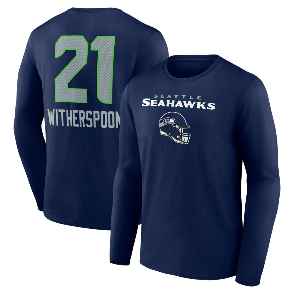 Devon Witherspoon Team Wordmark Player Name & Number Long Sleeve T-Shirt - Seattle Seahawks
