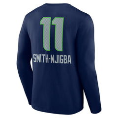 Jaxon Smith-Njigba Team Wordmark Player Name & Number Long Sleeve T-Shirt - Seattle Seahawks