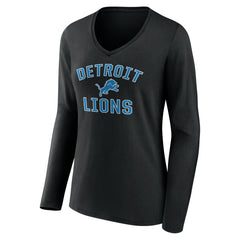 Women's Victory Arch V-Neck Long Sleeve T-Shirt - Detroit Lions