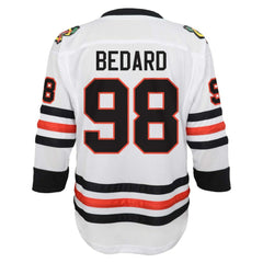 NHL White Connor Bedard Chicago Blackhawks Youth Away Replica Player Jersey