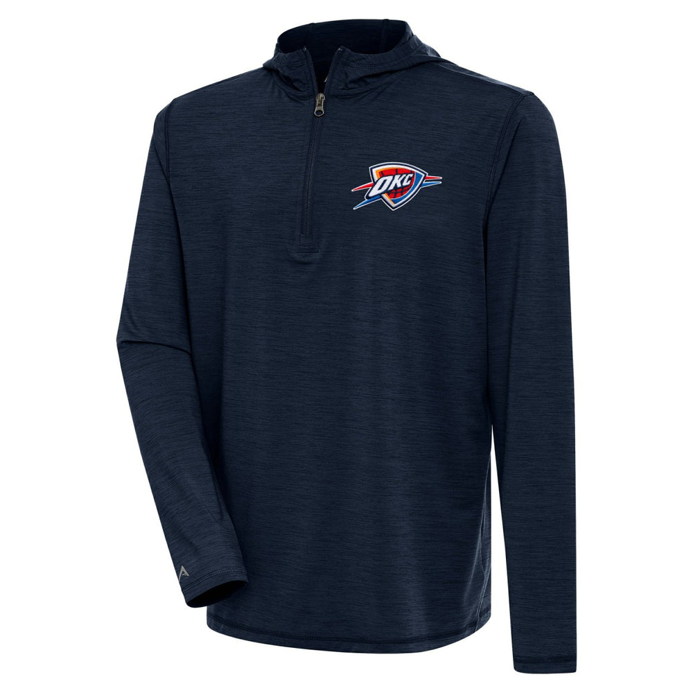NBA Oklahoma City Thunder Antigua Tidy Quarter-Zip Lightweight Pullover Top