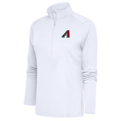 MLB Arizona Diamondbacks Antigua Women's Tribute Half-Zip Pullover Top – White