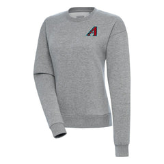MLB Arizona Diamondbacks Antigua Women's Victory Crewneck Pullover Sweatshirt – Heather Gray