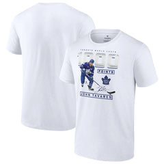 NHL White John Tavares Toronto Maple Leafs 1,000 Career Points T-Shirt