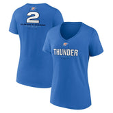 NBA Shai Gilgeous-Alexander Oklahoma City Thunder Women's Behind The Back Name & Number V-Neck T-Shirt