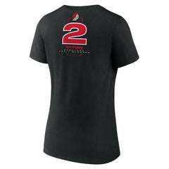 NBA Deandre Ayton Portland Trail Blazers Women's Behind The Back Name & Number V-Neck T-Shirt