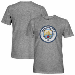 Manchester City 1863FC Tri-Blend Color Crest T-Shirt - Heather Gray