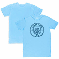Manchester City 1863FC Mono Crest Slub T-Shirt - Sky Blue