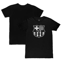 Barcelona 1863FC Mono Crest Slub T-Shirt - Black