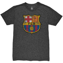 Barcelona 1863FC Color Crest Twisted Tri-Blend Slub T-Shirt - Heather Black