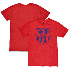 Barcelona 1863FC Mono Crest Twisted Tri-Blend Slub T-Shirt - Red