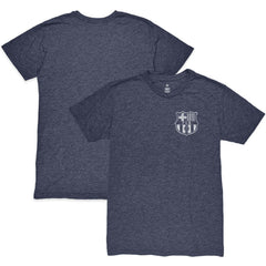 Barcelona 1863FC Front Back Date Twisted Tri-Blend T-Shirt - Heather Navy