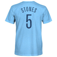 John Stones Manchester City 1863FC Player Name & Number Twisted Tri-Blend Slub T-Shirt - Sky Blue