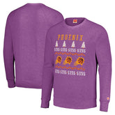 NBA Phoenix Suns Homage Unisex Holiday Tri-Blend Raglan Pullover Sweatshirt