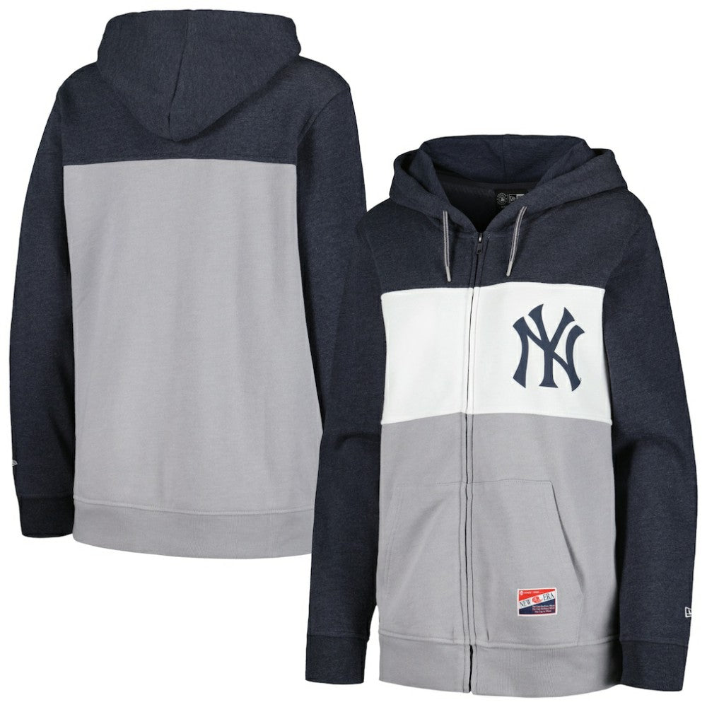 MLB New York Yankees New Era Women's Color Block Full-Zip Hoodie Jacket