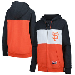 MLB San Francisco Giants New Era Women's Color Block Full-Zip Hoodie Jacket