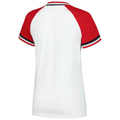 MLB St. Louis Cardinals New Era Women's Jersey Double Binding Raglan V-Neck T-Shirt