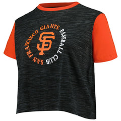 MLB San Francisco Giants New Era Women's Plus Size Crossover Back Cropped T-Shirt