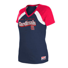 MLB St. Louis Cardinals New Era Women's Heathered Raglan V-Neck T-Shirt
