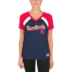 MLB St. Louis Cardinals New Era Women's Heathered Raglan V-Neck T-Shirt