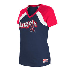 MLB Los Angeles Angels New Era Women's Heathered Raglan V-Neck T-Shirt