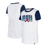 MLB Atlanta Braves New Era Girls Youth Pinstripe T-Shirt