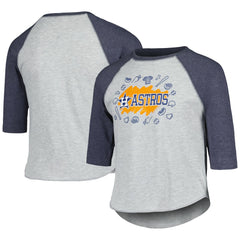 MLB Houston Astros Soft as a Grape Youth Raglan 3/4 Sleeve T-Shirt