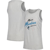 MLB Miami Marlins Soft as a Grape Women's Gauze High Neck Tank Top