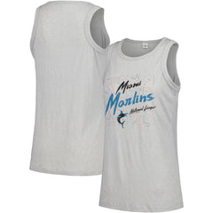 MLB Miami Marlins Soft as a Grape Women's Gauze High Neck Tank Top