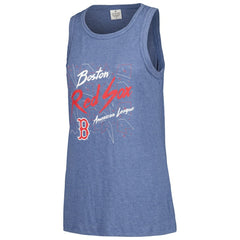 MLB Boston Red Sox Soft as a Grape Women's Gauze High Neck Tank Top