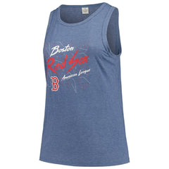 MLB Boston Red Sox Soft as a Grape Women's Plus Size Curvy High Neck Tri-Blend Tank Top