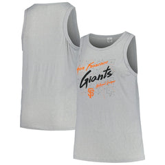 MLB San Francisco Giants Soft as a Grape Women's Plus Size Curvy High Neck Tri-Blend Tank Top