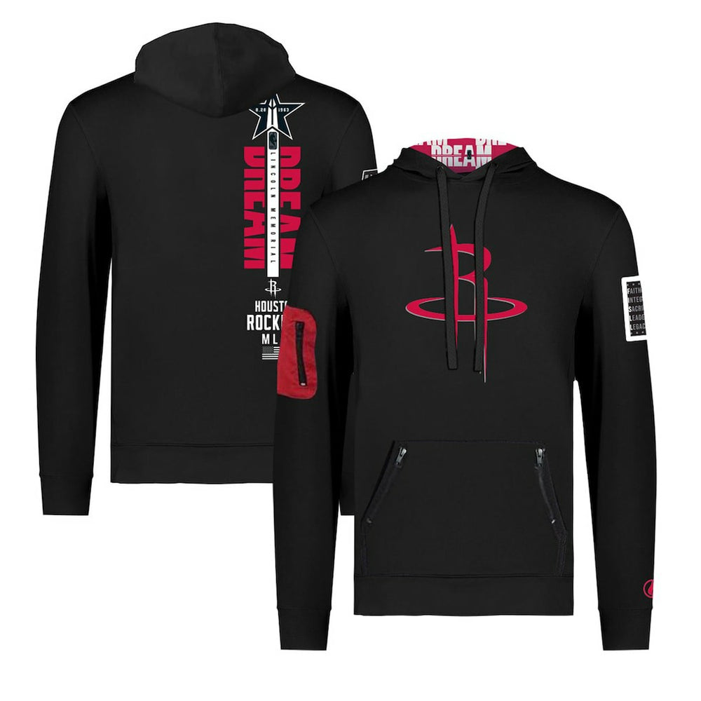 NBA Houston Rockets FISLL x Black History Collection Unisex Pullover Hoodie - Black sale
