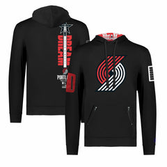 NBA Portland Trail Blazers FISLL x Black History Collection Unisex Pullover Hoodie - Black discount
