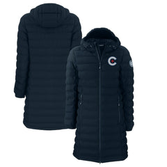 MLB Chicago Cubs Cutter & Buck Women's City Connect Mission Ridge Repreve Eco Insulated Full-Zip Long Puffer Jacket