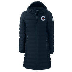 MLB Chicago Cubs Cutter & Buck Women's City Connect Mission Ridge Repreve Eco Insulated Full-Zip Long Puffer Jacket