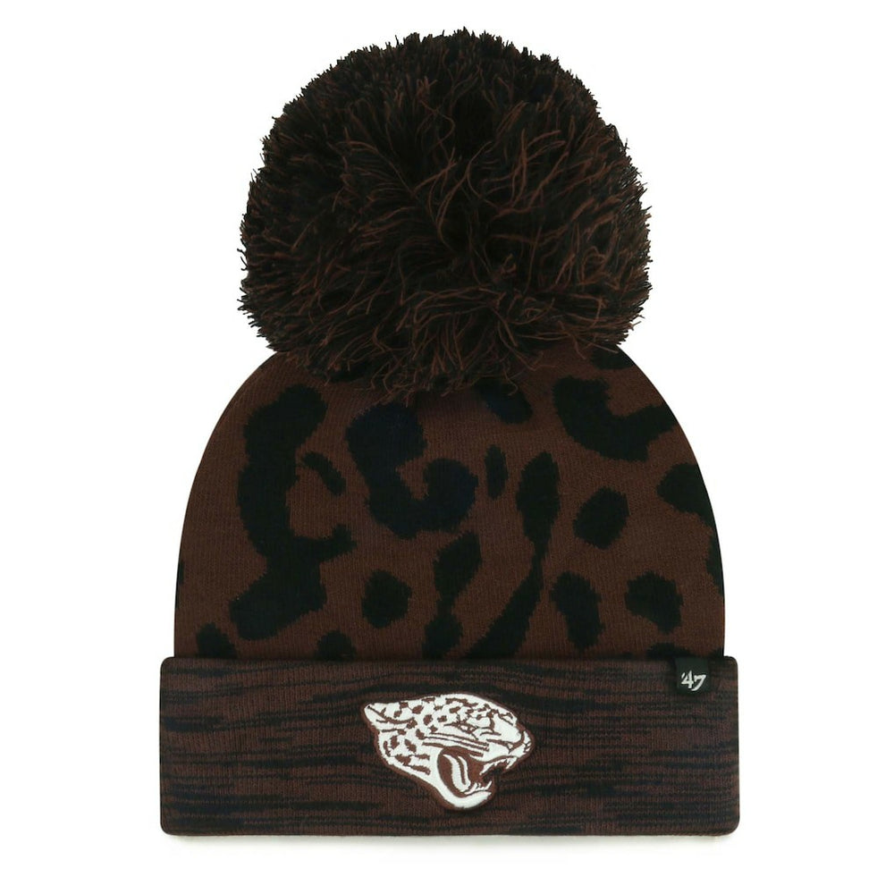 '47 Women's Cacao Cuffed Knit Hat with Pom - Jacksonville Jaguars