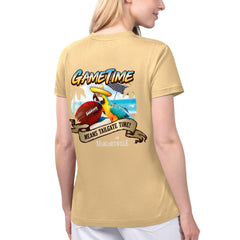 Margaritaville Women's Game Time V-Neck T-Shirt - Kansas City Chiefs