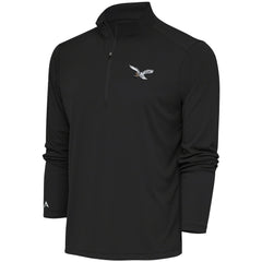 Antigua Throwback Logo Tribute Quarter-Zip Pullover Top - Philadelphia Eagles