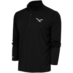 Antigua Throwback Logo Tribute Quarter-Zip Pullover Top - Philadelphia Eagles