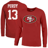 Brock Purdy Majestic Threads Name & Number Long Sleeve T-Shirt - San Francisco 49ers