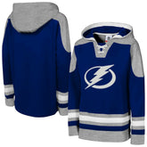 NHL Blue Tampa Bay Lightning Youth Ageless Must Have Home V-Neck Pullover Hoodie