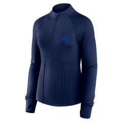 MLB Atlanta Braves Fanatics Women's Elements Raglan Tri-Blend Quarter-Zip Top