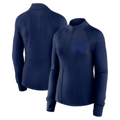 MLB New York Yankees Fanatics Women's Elements Raglan Tri-Blend Quarter-Zip Top