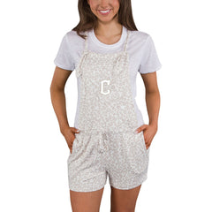 MLB Cleveland Guardians Concepts Sport Women's Montana Hacci Knit Romper Overalls