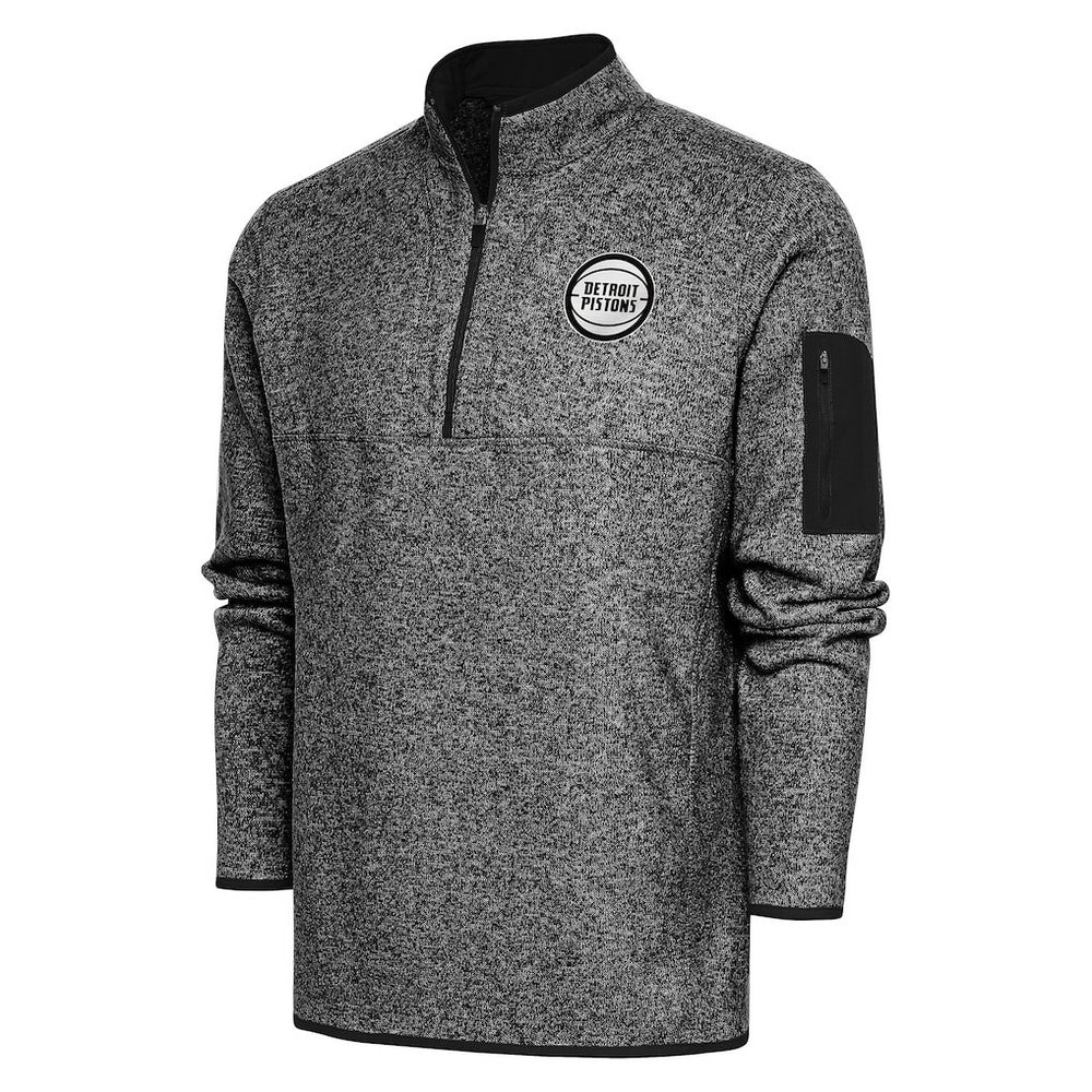 NBA Detroit Pistons Antigua Metallic Logo Fortune Quarter-Zip Pullover sale