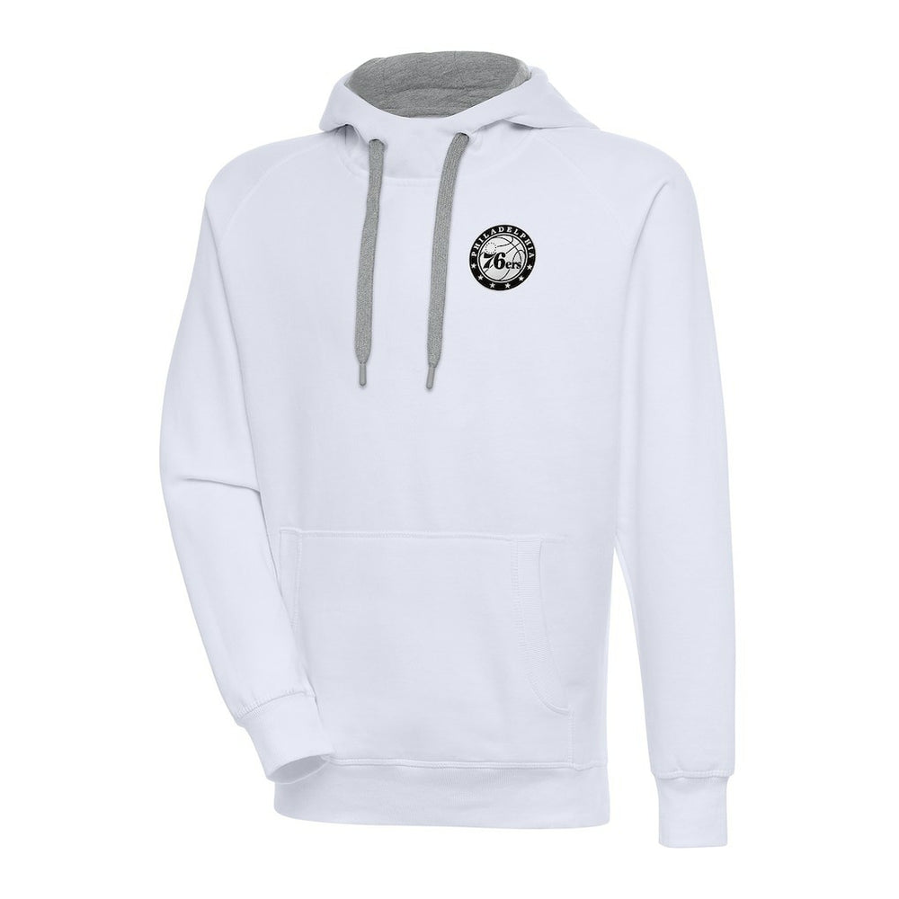 NBA Philadelphia 76ers Antigua Metallic Logo Victory Pullover Hoodie